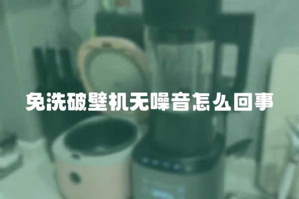 免洗破壁機無噪音怎么回事