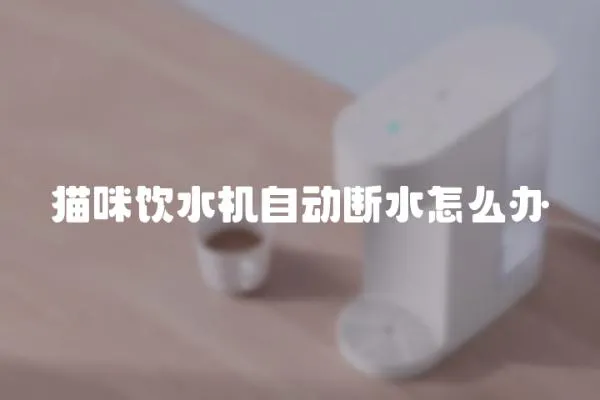 貓咪飲水機自動斷水怎么辦