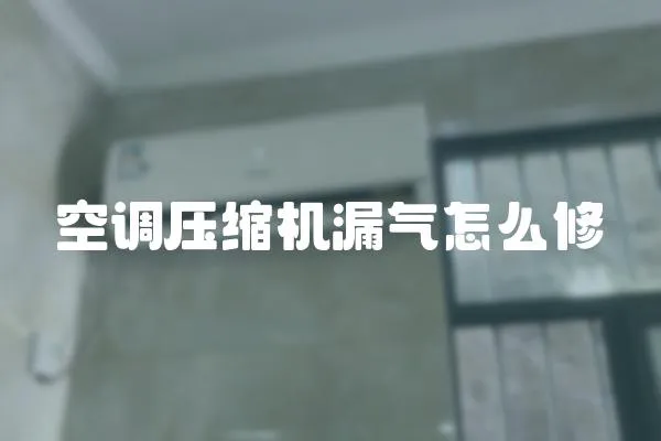 空調壓縮機漏氣怎么修