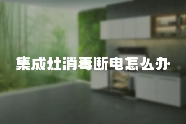 集成灶消毒斷電怎么辦
