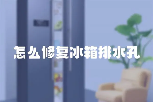 怎么修復冰箱排水孔