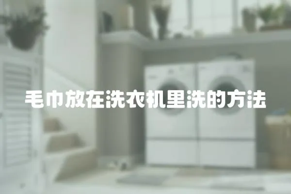 毛巾放在洗衣機里洗的方法