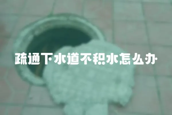 疏通下水道不積水怎么辦