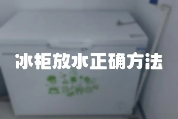 冰柜放水正確方法