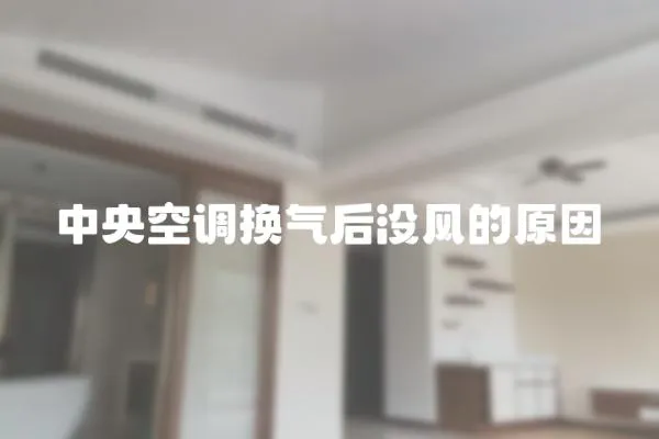 中央空調換氣后沒風的原因