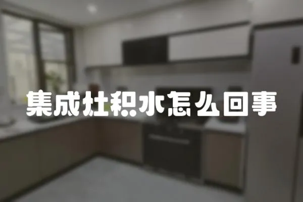 集成灶積水怎么回事