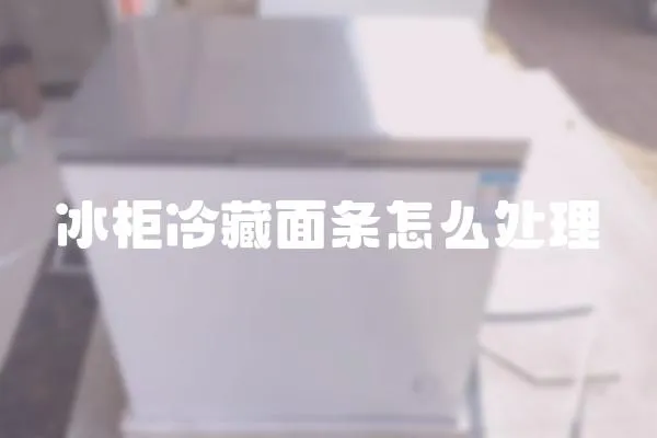 冰柜冷藏面条怎么处理