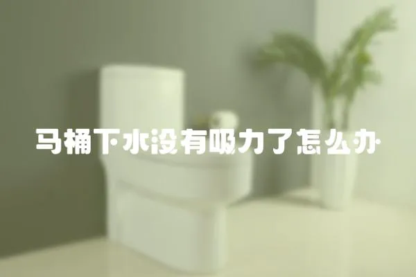 馬桶下水沒有吸力了怎么辦