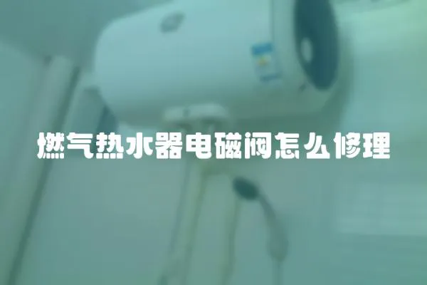 燃氣熱水器電磁閥怎么修理