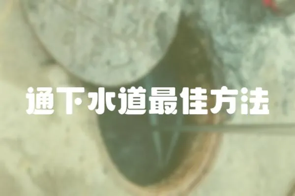 通下水道最佳方法