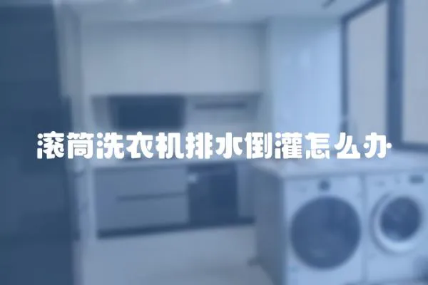 滾筒洗衣機排水倒灌怎么辦