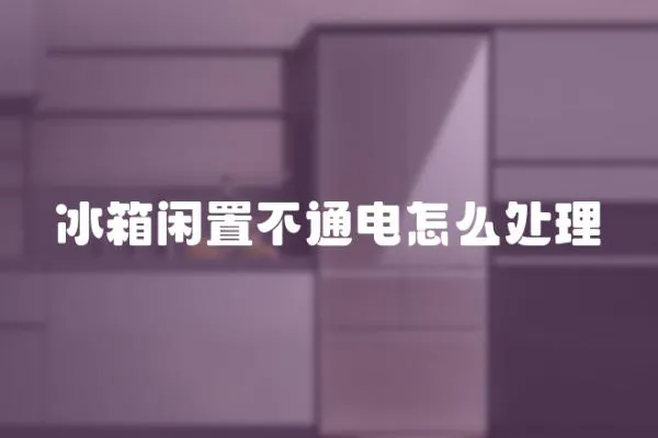 冰箱閑置不通電怎么處理