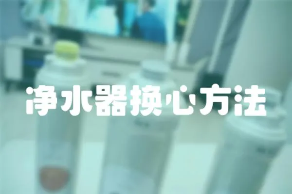 凈水器換心方法