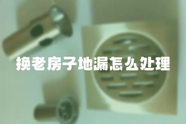 換老房子地漏怎么處理