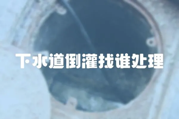 下水道倒灌找誰處理