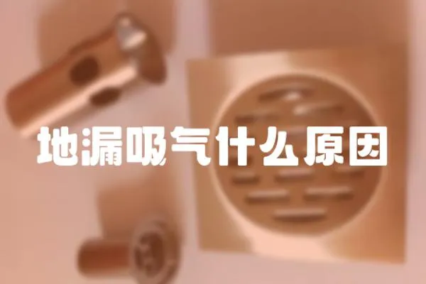 地漏吸氣什么原因