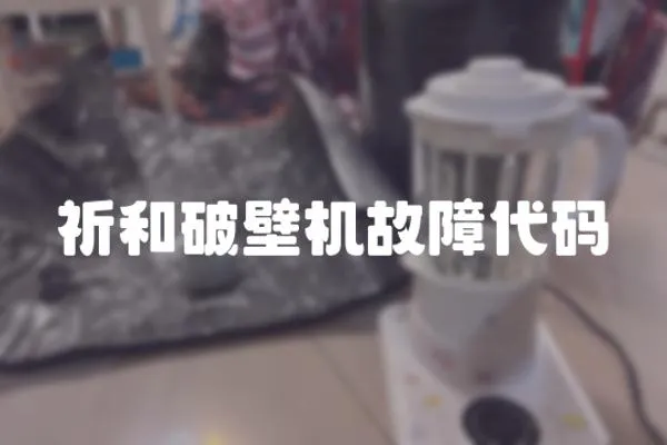 祈和破壁機故障代碼
