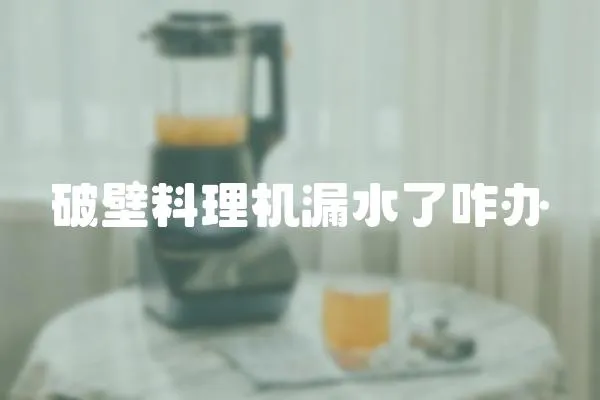 破壁料理機漏水了咋辦