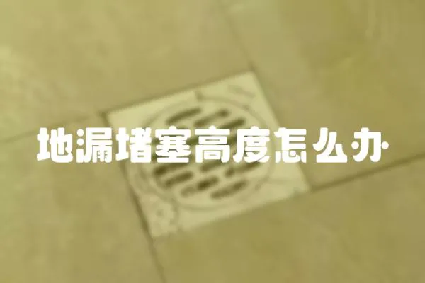地漏堵塞高度怎么辦