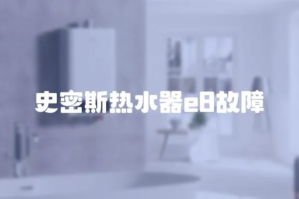 史密斯熱水器e8故障