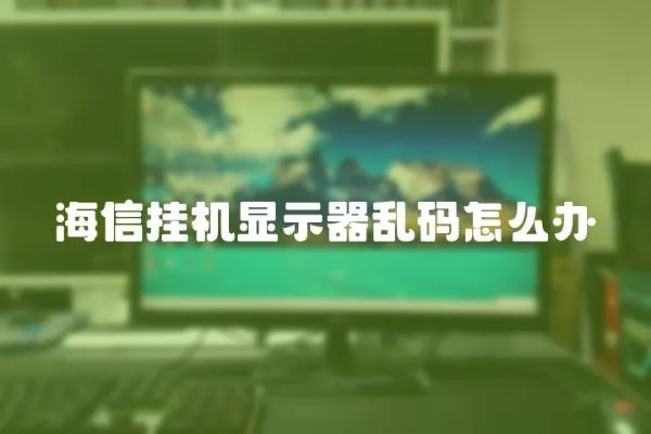 海信掛機顯示器亂碼怎么辦