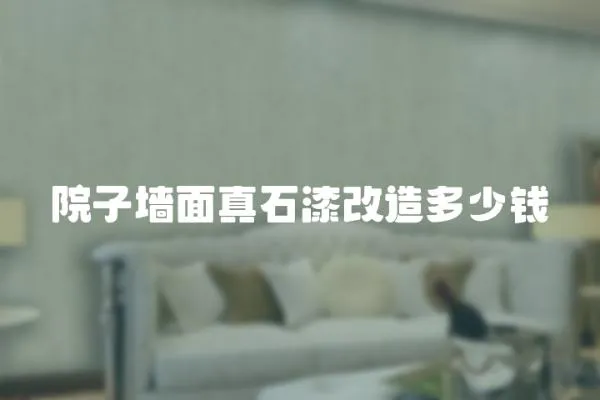 院子墻面真石漆改造多少錢