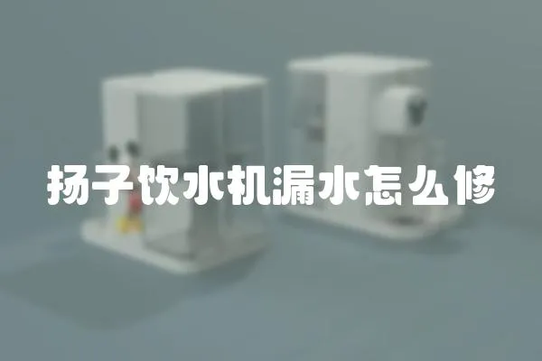 揚子飲水機漏水怎么修