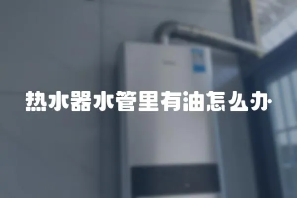 熱水器水管里有油怎么辦