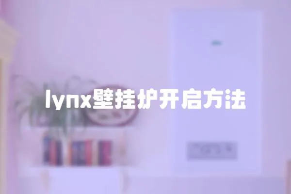 lynx壁掛爐開啟方法