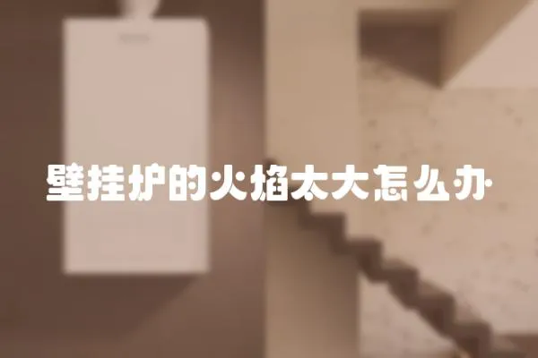 壁掛爐的火焰太大怎么辦