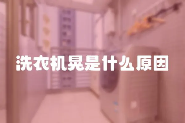 洗衣機晃是什么原因