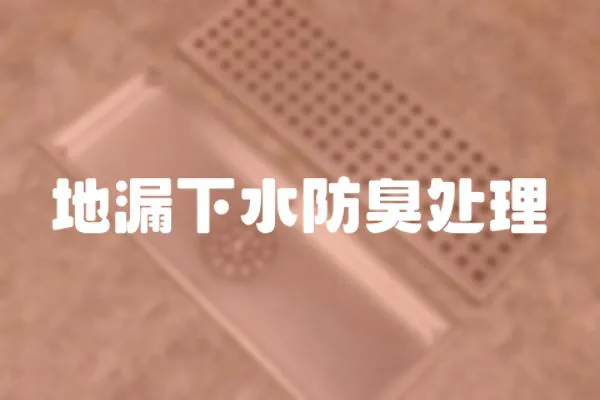 地漏下水防臭處理