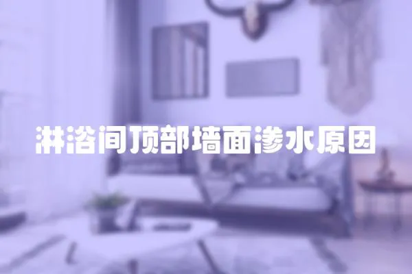 淋浴間頂部墻面滲水原因
