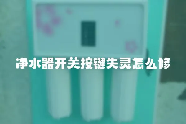 凈水器開關按鍵失靈怎么修