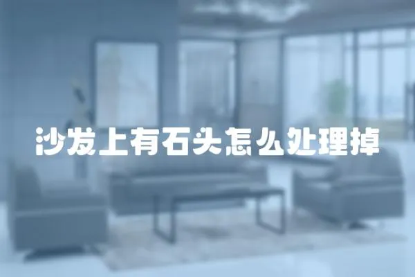 沙發上有石頭怎么處理掉