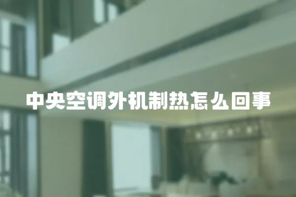 中央空調外機制熱怎么回事