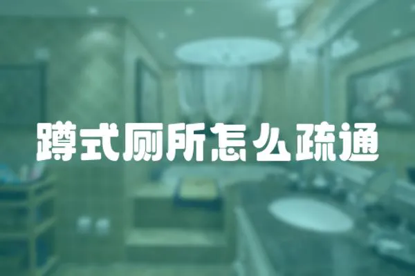 蹲式廁所怎么疏通