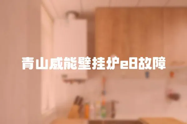 青山威能壁掛爐e8故障