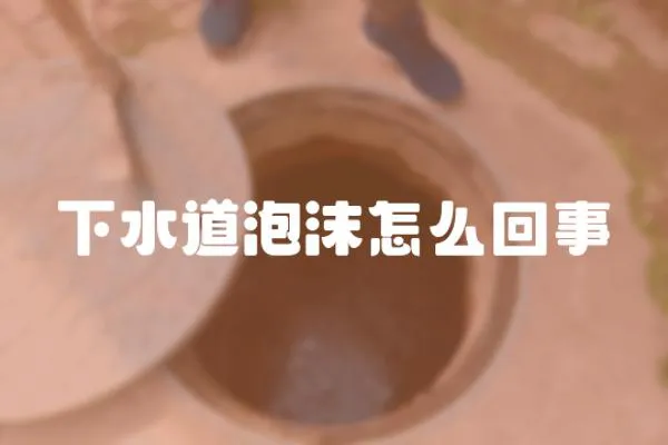 下水道泡沫怎么回事
