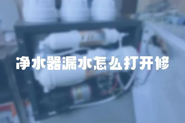 凈水器漏水怎么打開修