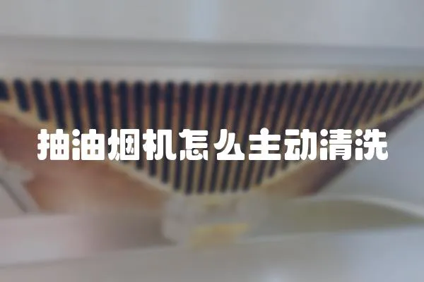 抽油煙機怎么主動清洗