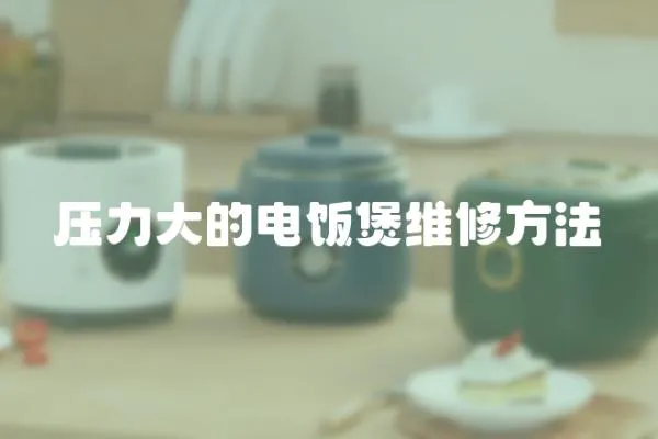 壓力大的電飯煲維修方法