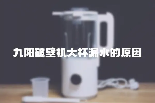 九陽破壁機大杯漏水的原因