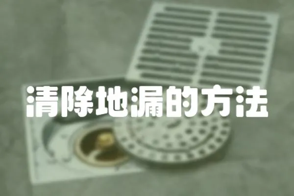 清除地漏的方法