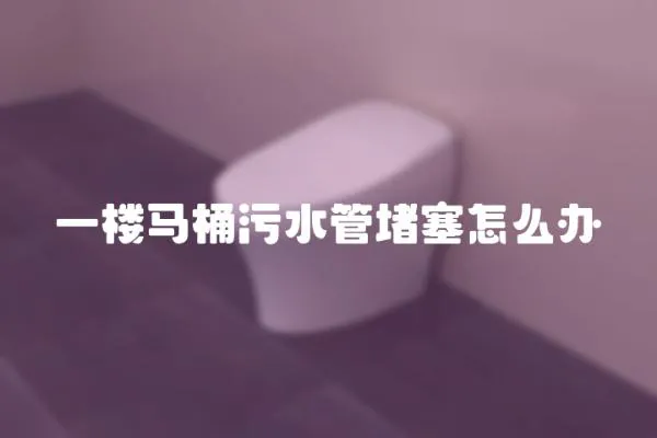 一樓馬桶污水管堵塞怎么辦