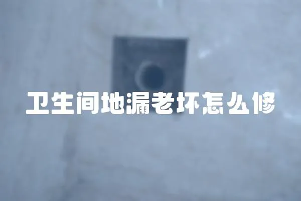 衛生間地漏老壞怎么修