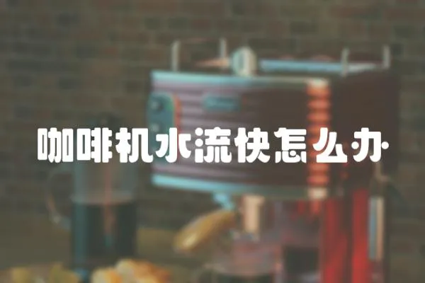 咖啡機(jī)水流快怎么辦