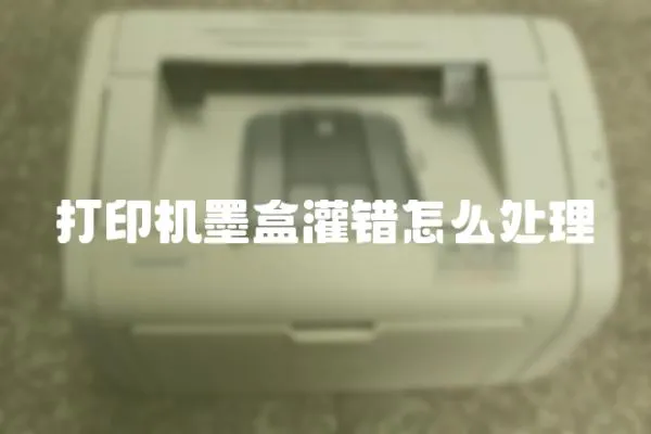 打印機墨盒灌錯怎么處理