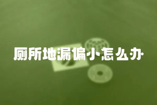 廁所地漏偏小怎么辦