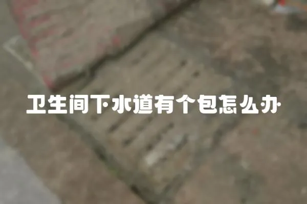 衛生間下水道有個包怎么辦